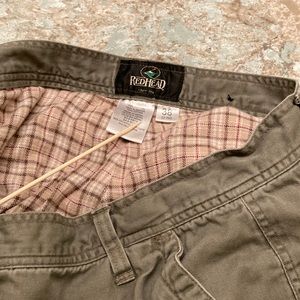 Redhead green cargo pants.  Size 38x32